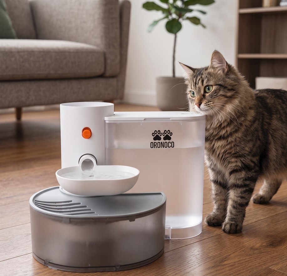 Fountain automatic fresh water voor cats | waterdispenser | wireless | no filter | 2000mAh | white